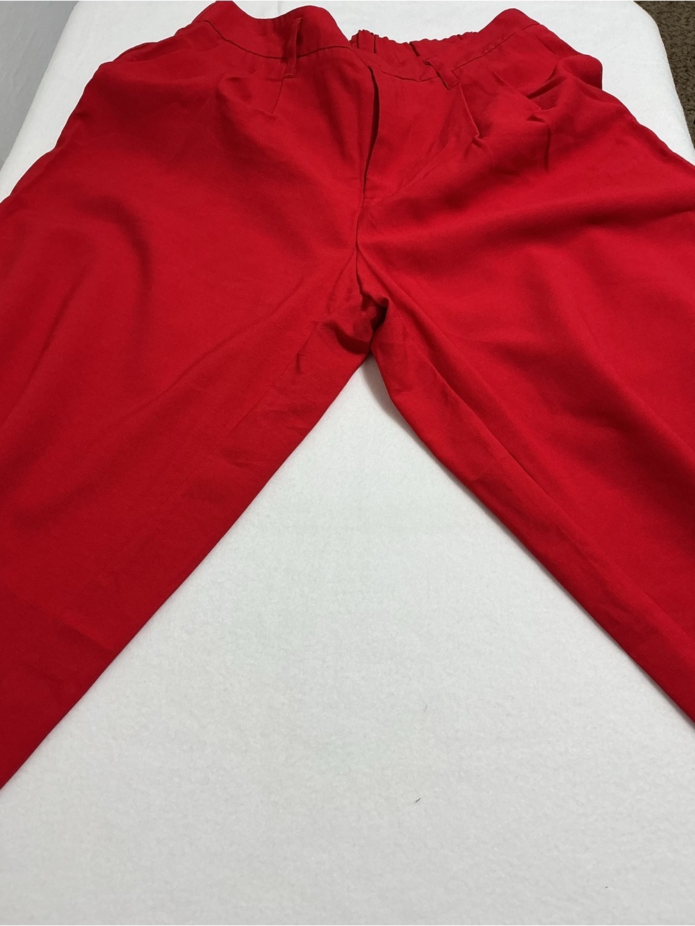 A New Day Red High Rise Pleated Wide Leg Pants Size 6 - Picture 5 of 8